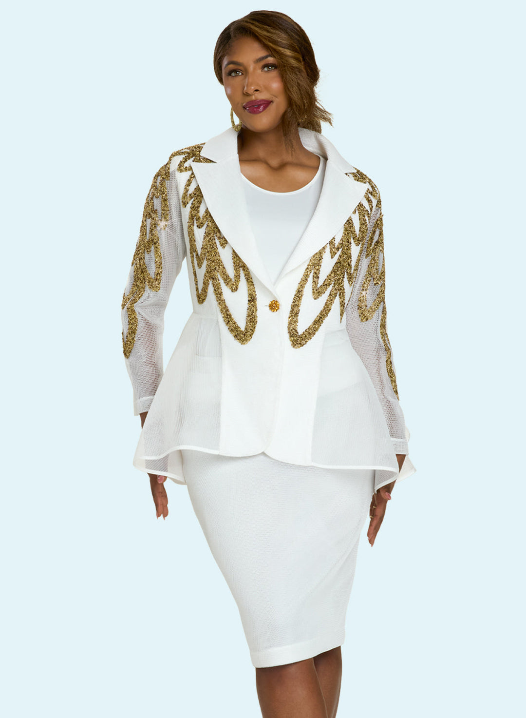 Donna Vinci Couture, Style 5865 - 3pc. Jacket, Cami & Skirt Set