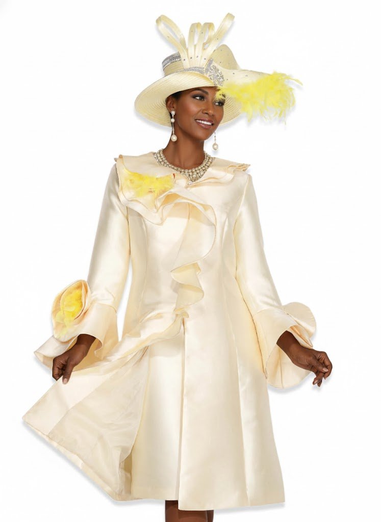 Elegant Elite Champagne 5972 - YL Satin Twill Sleeveless Dress and Duster Set - Especially Yours