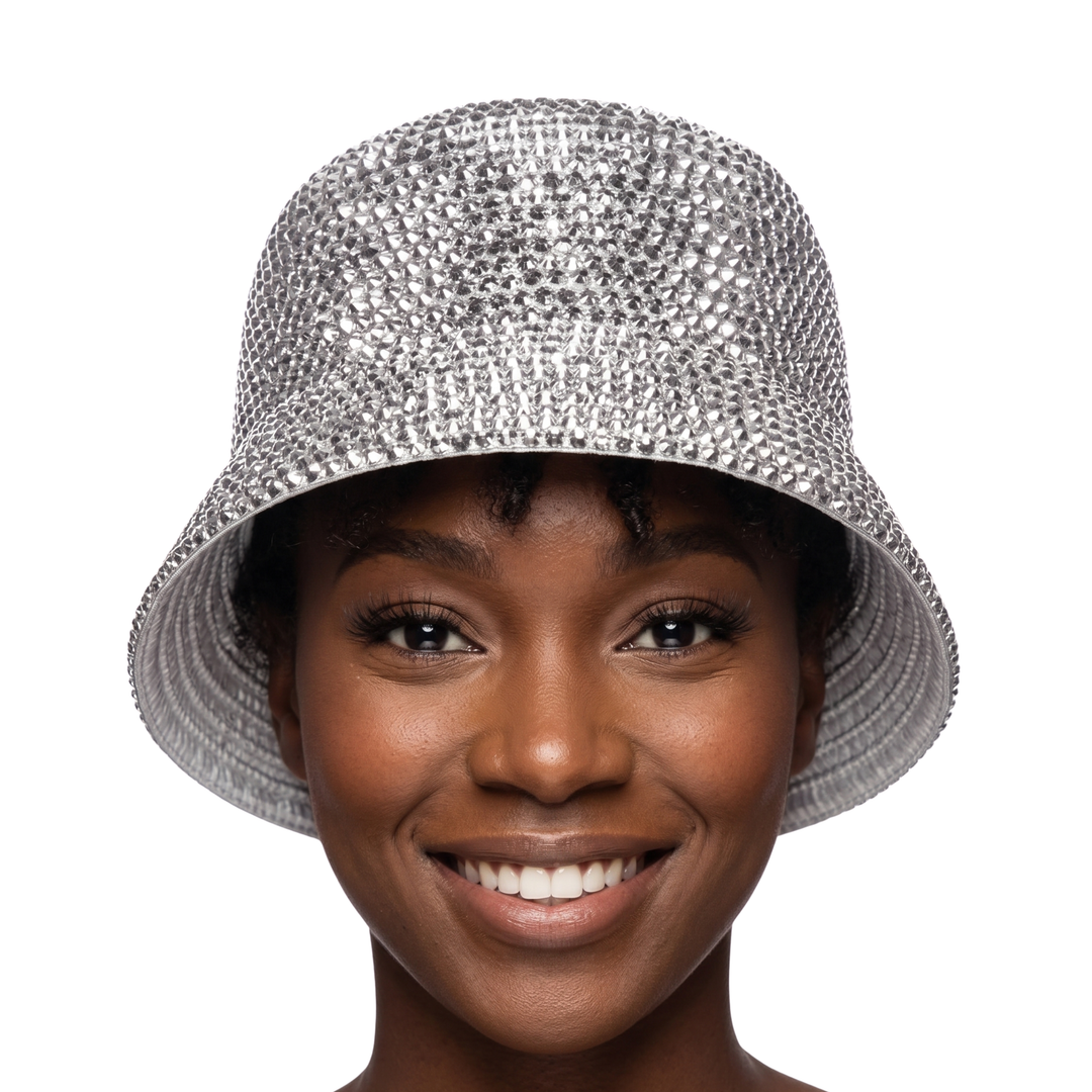 METALLIC STONED BUCKET HAT