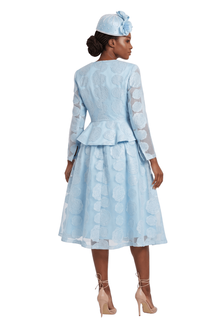2pc Rose Organza A - line Bolero Jkt Dress - Especially Yours