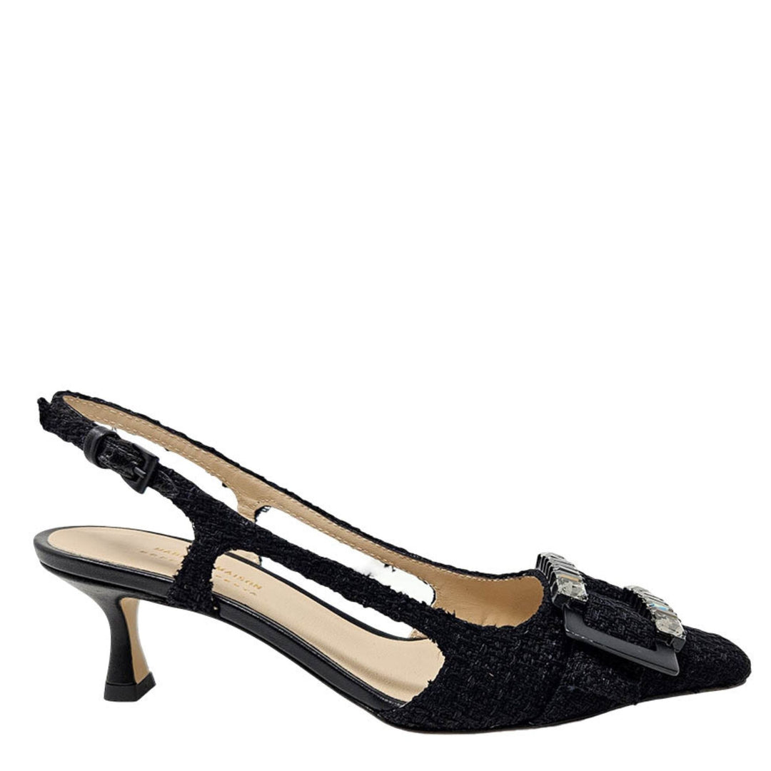 Atena Black Heel Slingback - Especially Yours