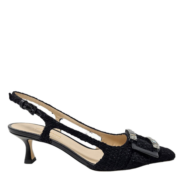 Atena Black Heel Slingback - Especially Yours