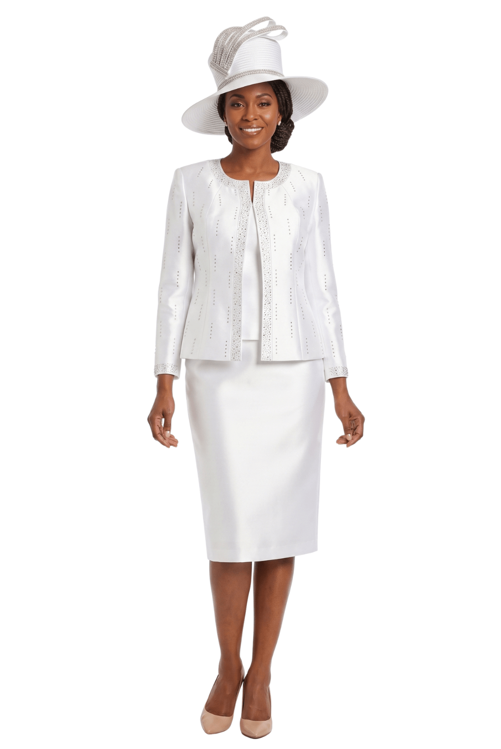 3pc Silky Twill Skt Suit w/ Meteoric Stones - Especially Yours