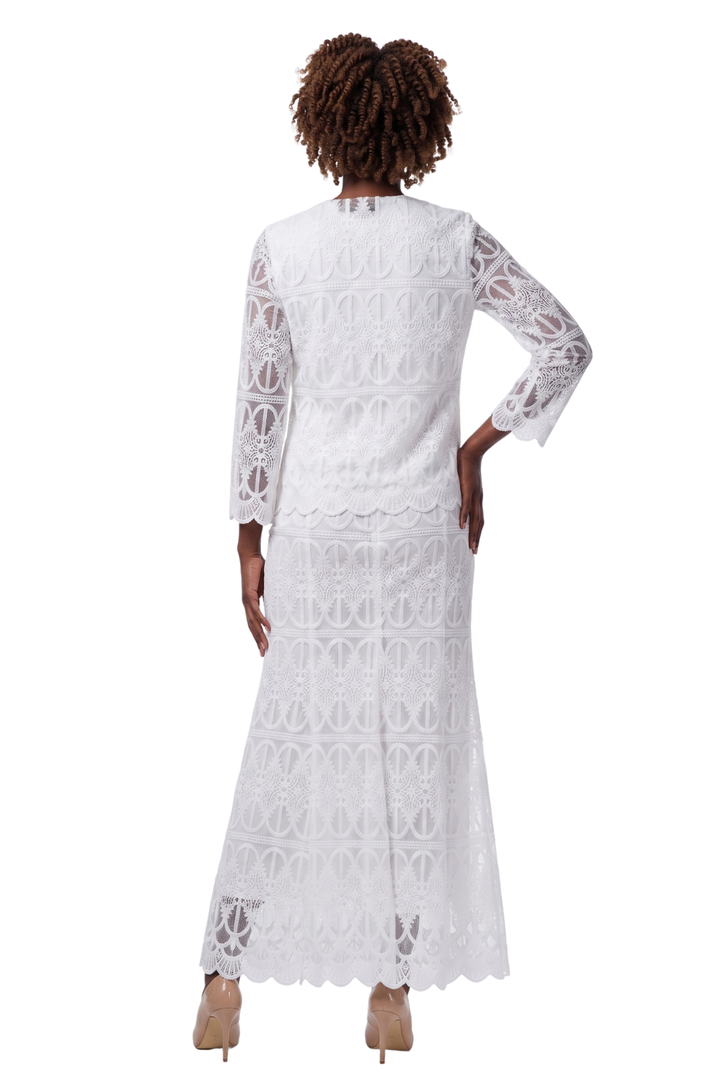 3pc Lux Lace Skirt Suit w/ Scallop Hems-Plus Size