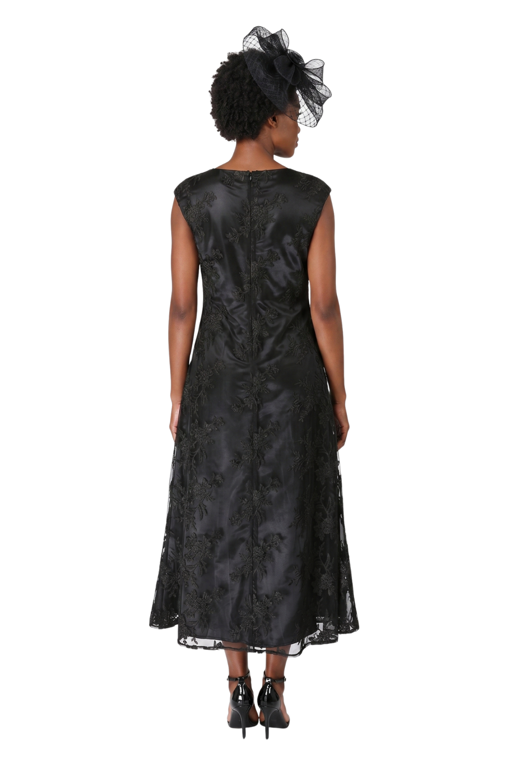 2pc Lace Dress & Hi-Lo Pull Over Lace Cape - Plus size