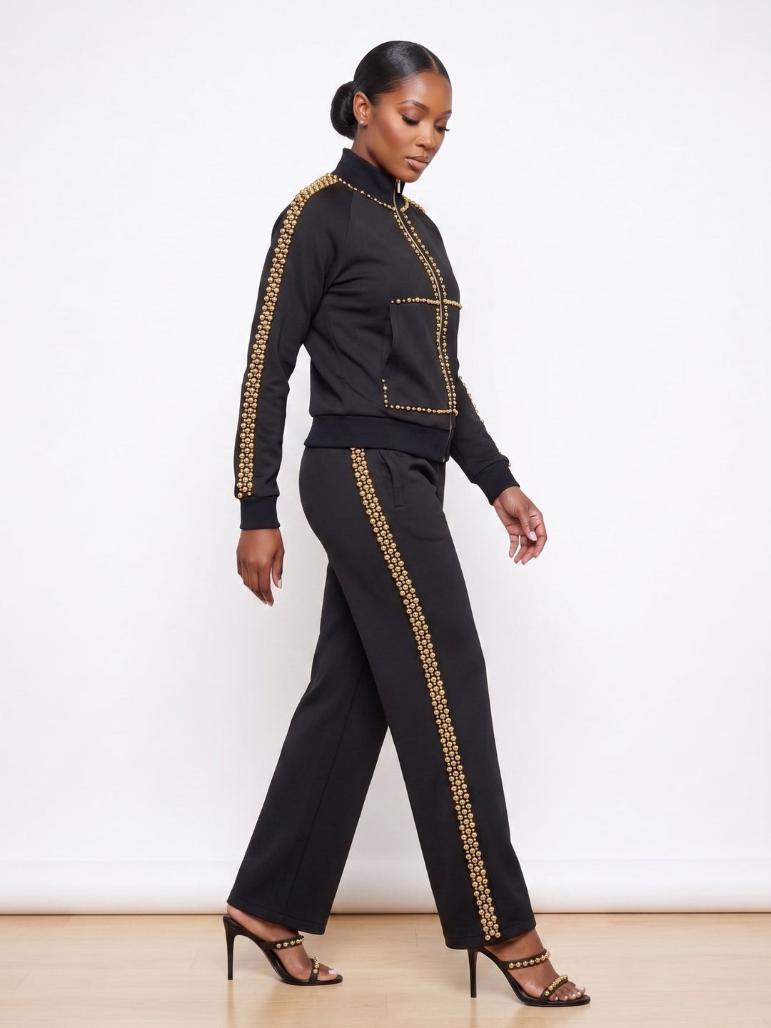 Studded Trim Athleisure Pantset by Studio EY - Especially Yours