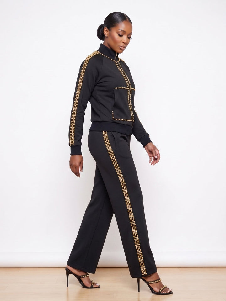 Studded Trim Athleisure Pantset by Studio EY - Especially Yours