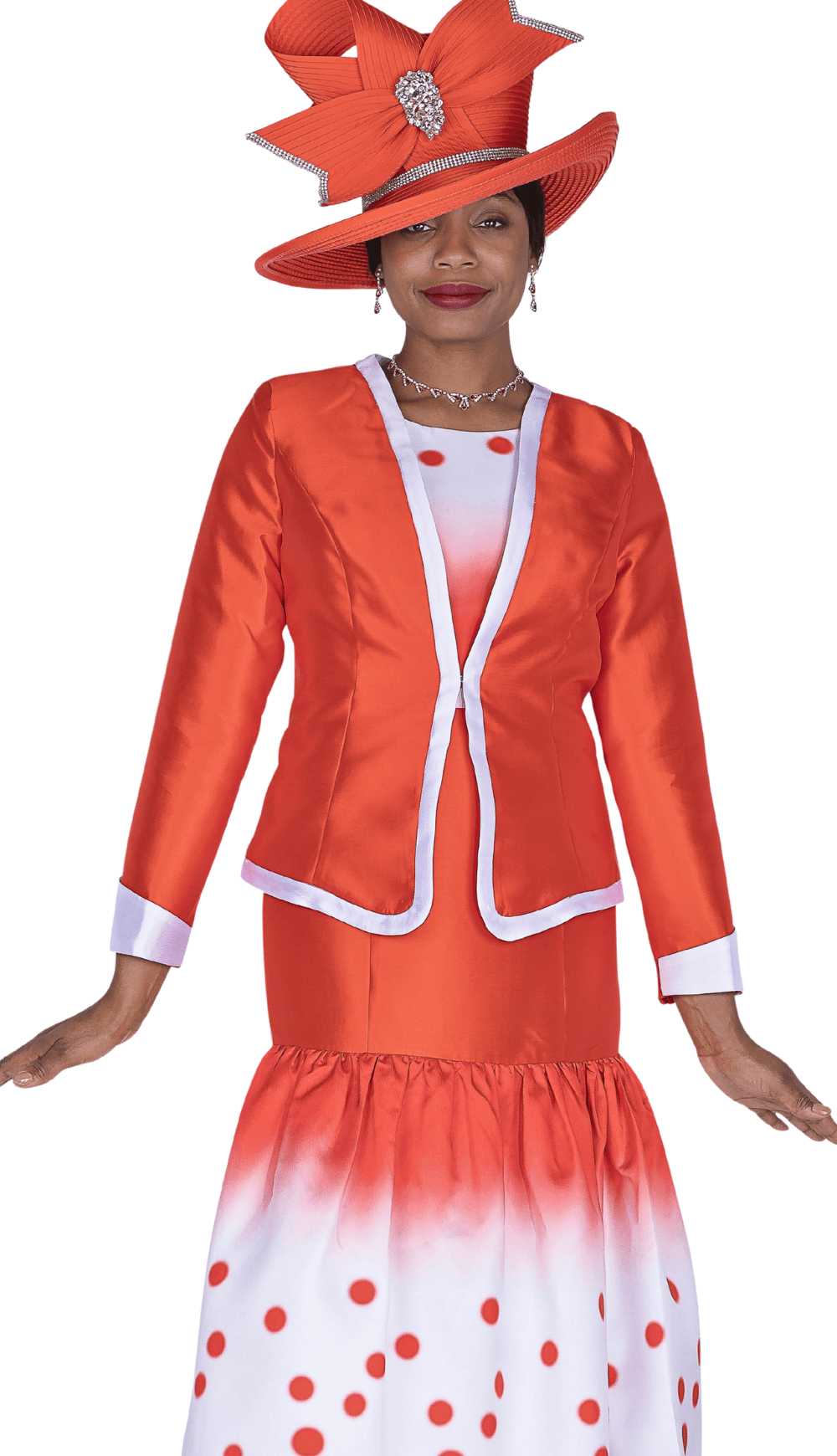 Elegant Polka Dot Ombre Dress with Matching Jacket for Special Occasions - Especially Yours