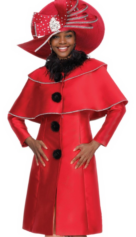 Elegant Satin Dress Coat with Tiered Shawl, Feather Neckline, Pom Pom Buttons