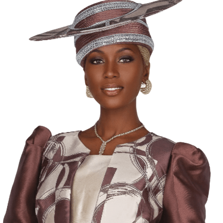 Elegant Brown Church Hat by Champagne Italy for Special Occasions - Especially Yours