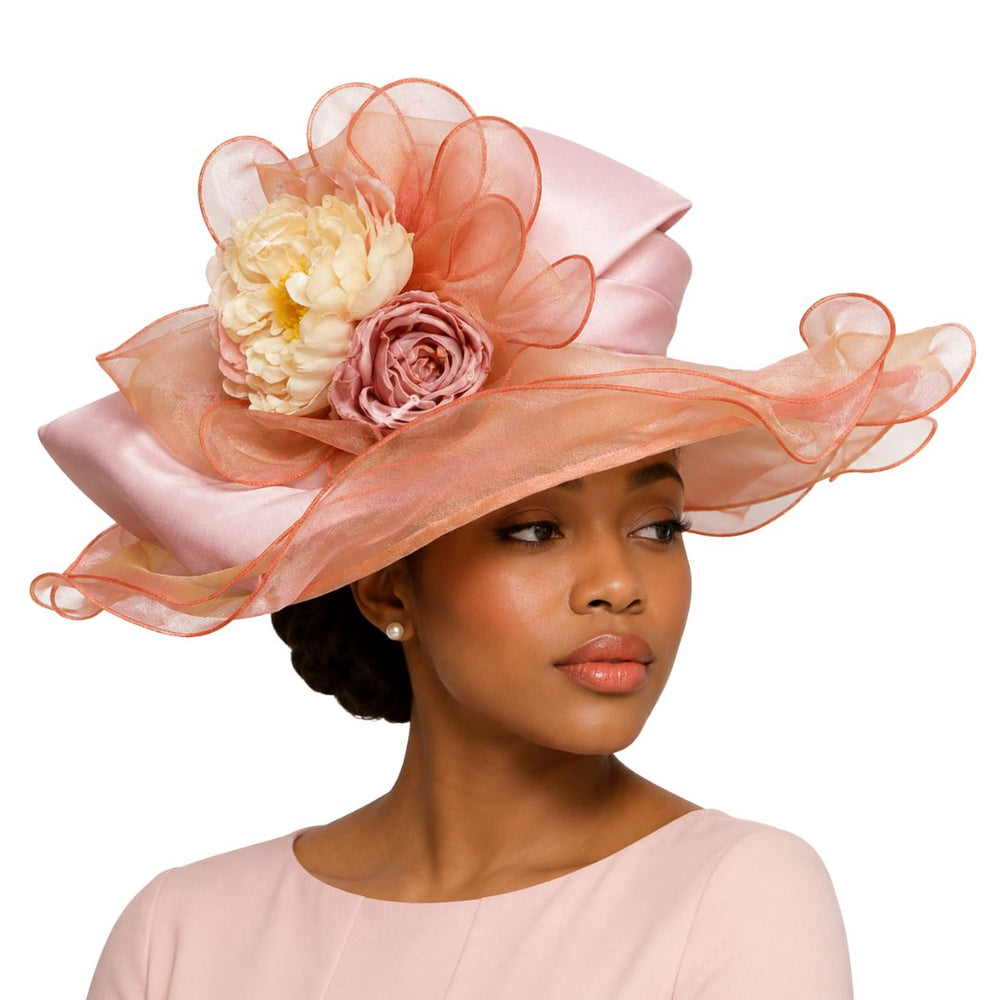 Hummingbird Organza Wide Brim Church Hat - Whittall & Shon - Especially Yours