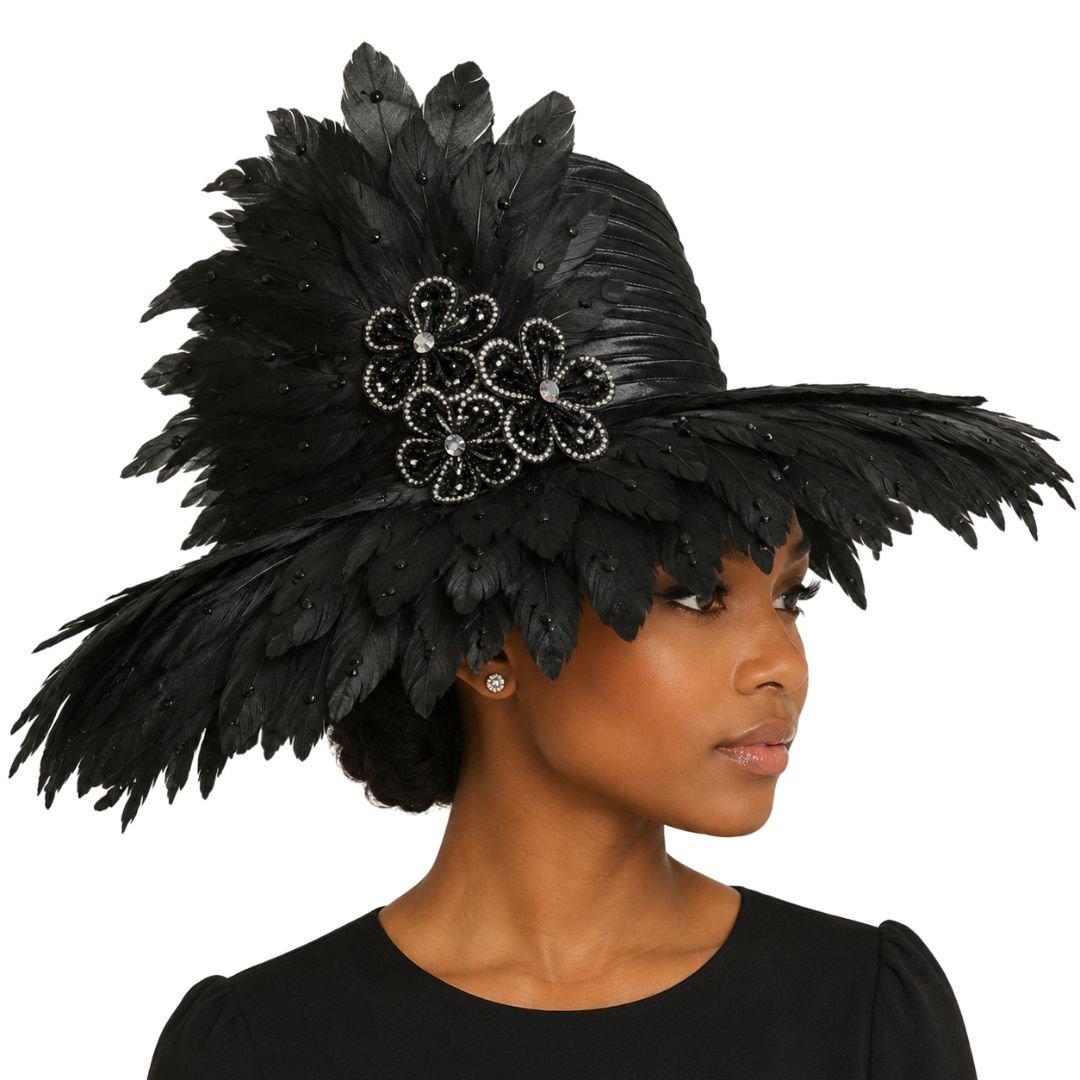 Volcano Feather Fascinator Hat by Whittall & Shon - Especially Yours