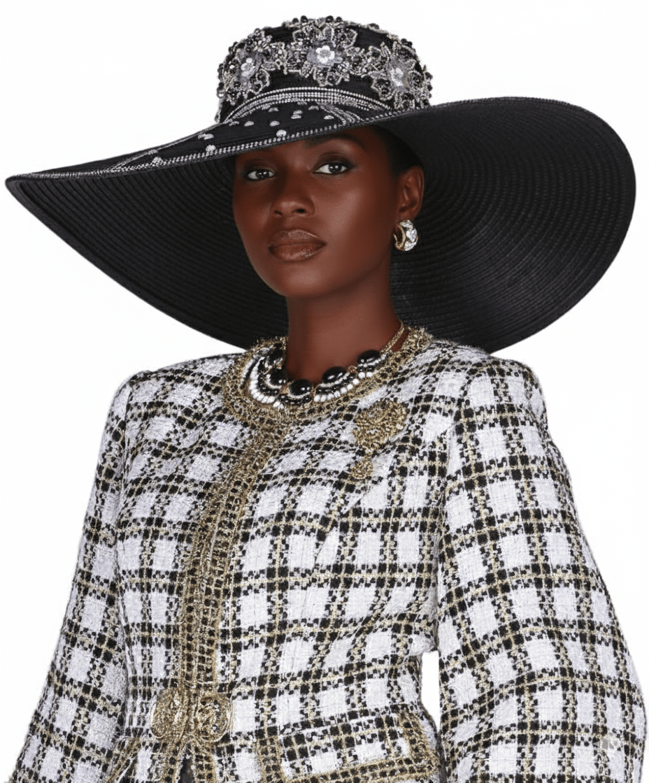 Elite Champagne H6165 - BK Women's Black Elegant Church Hat for Special Occasions - Especially Yours