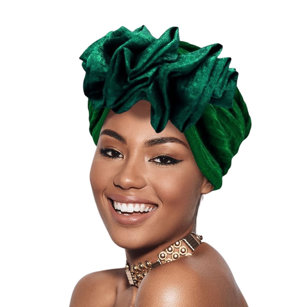 Ruffled Statement Turban Hair Wrap - Especially Yours