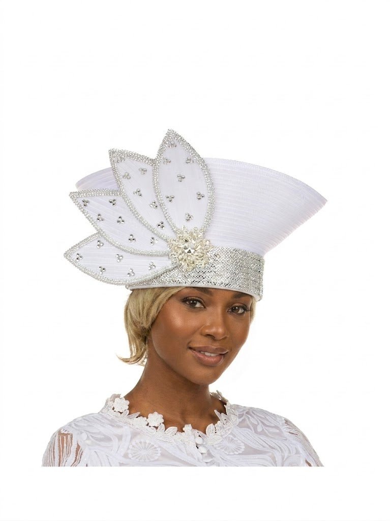 Rhinestone Petal Crown Statement Hat - Especially Yours