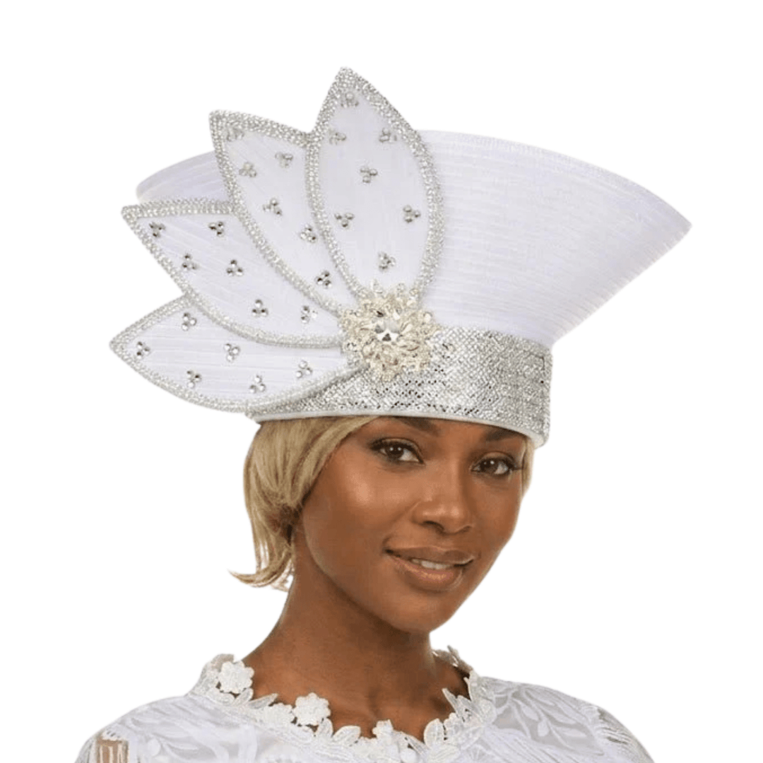 Rhinestone Petal Crown Statement Hat - Especially Yours