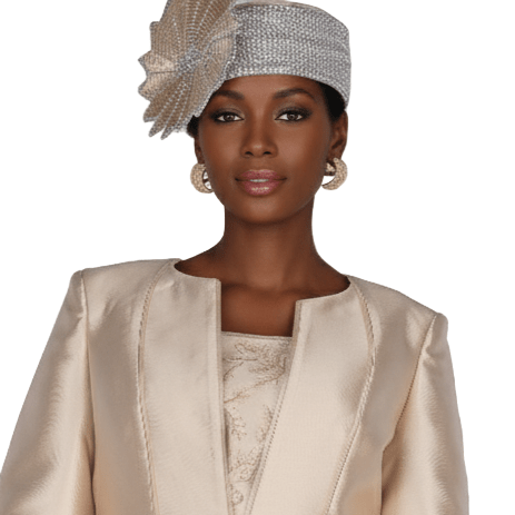 Champagne Italy H6309 Elegant Gold Church Hat for Women - Special Occasions - Especially Yours