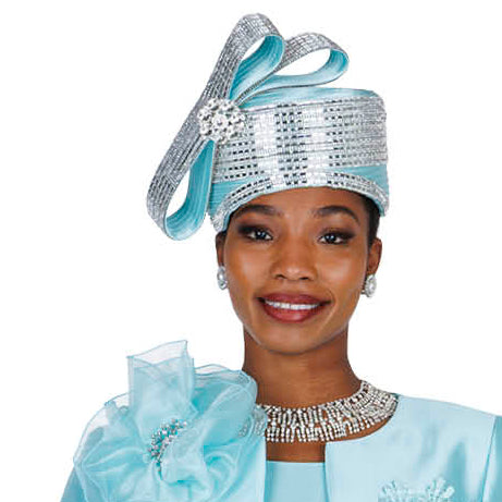 Elite Champagne H6359 Elegant Wide Church Hat