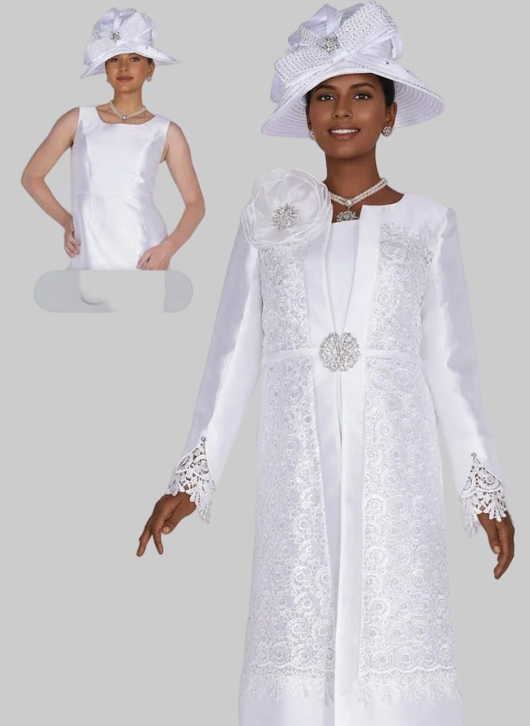 Elegant Embroidered Duster Dress Suit - Especially Yours