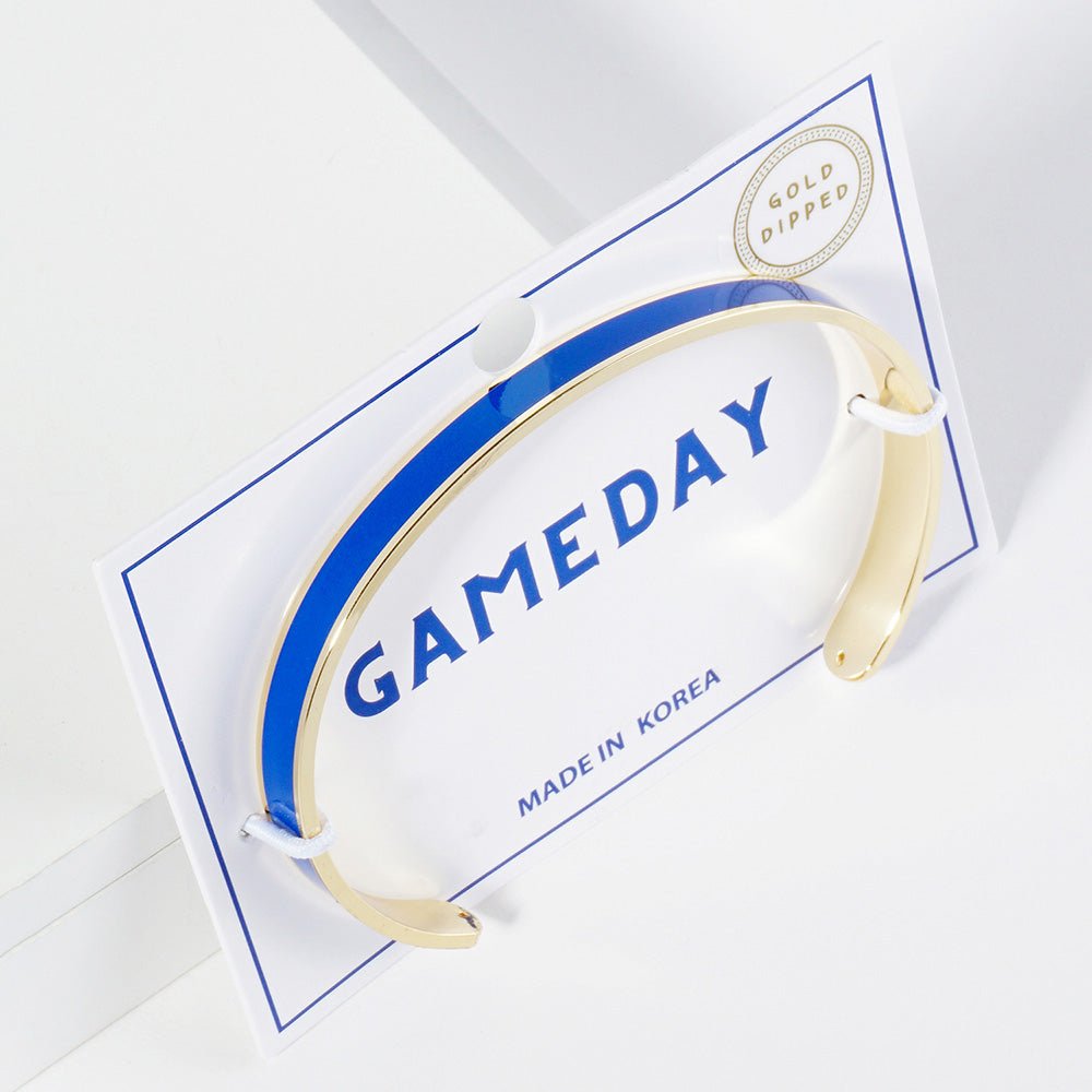 Gold Dipped Solid GAMEDAY Color Enamel Cuff Bracelet - Especially Yours