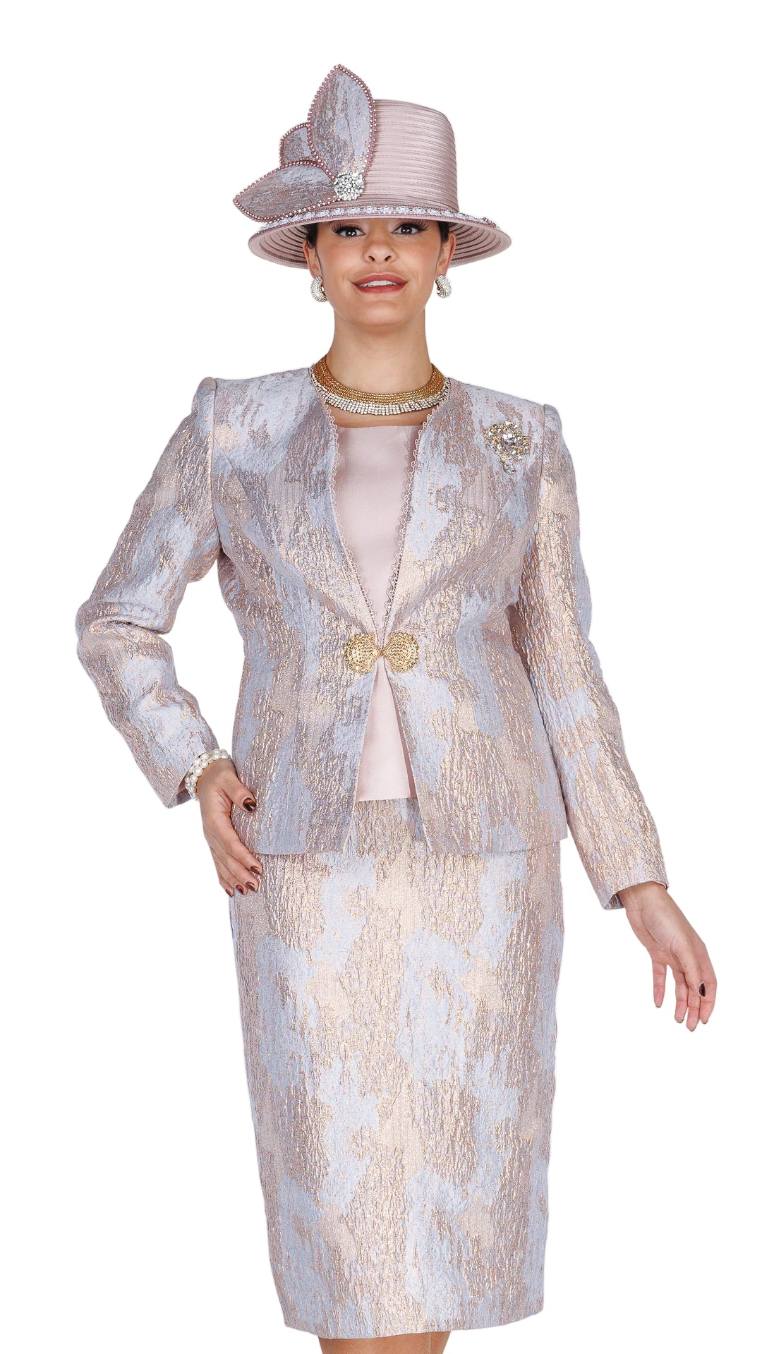 Ombre Sequin Skirt Suit – Champagne Italy