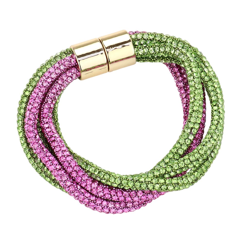 Bling Twisted Layered Magnetic Bracelet - Especially Yours