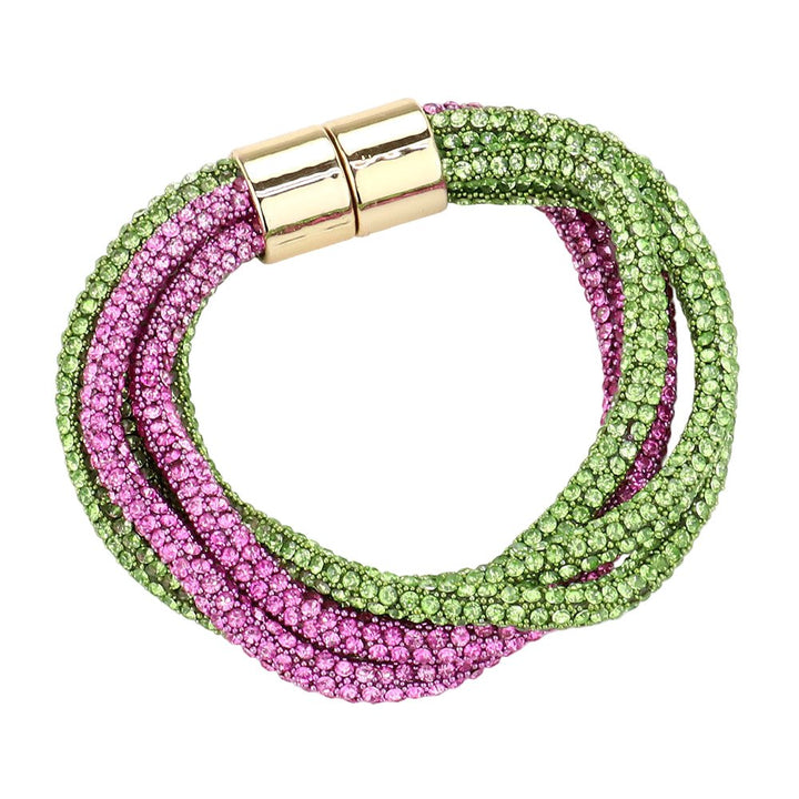 Bling Twisted Layered Magnetic Bracelet - Especially Yours