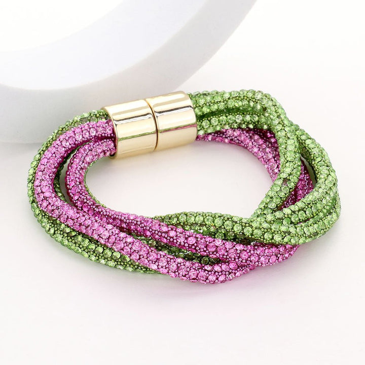 Bling Twisted Layered Magnetic Bracelet - Especially Yours
