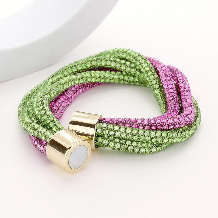 Bling Twisted Layered Magnetic Bracelet - Especially Yours