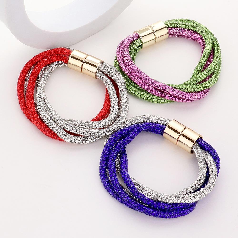 Bling Twisted Layered Magnetic Bracelet - Especially Yours