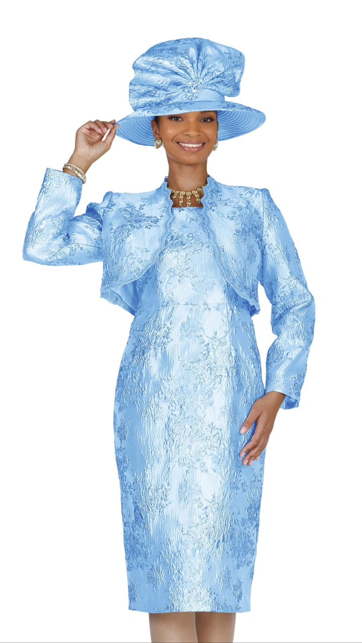 Floral Jacquard Sheath Dress with Matching Bolero Jacket 6464 - Especially Yours