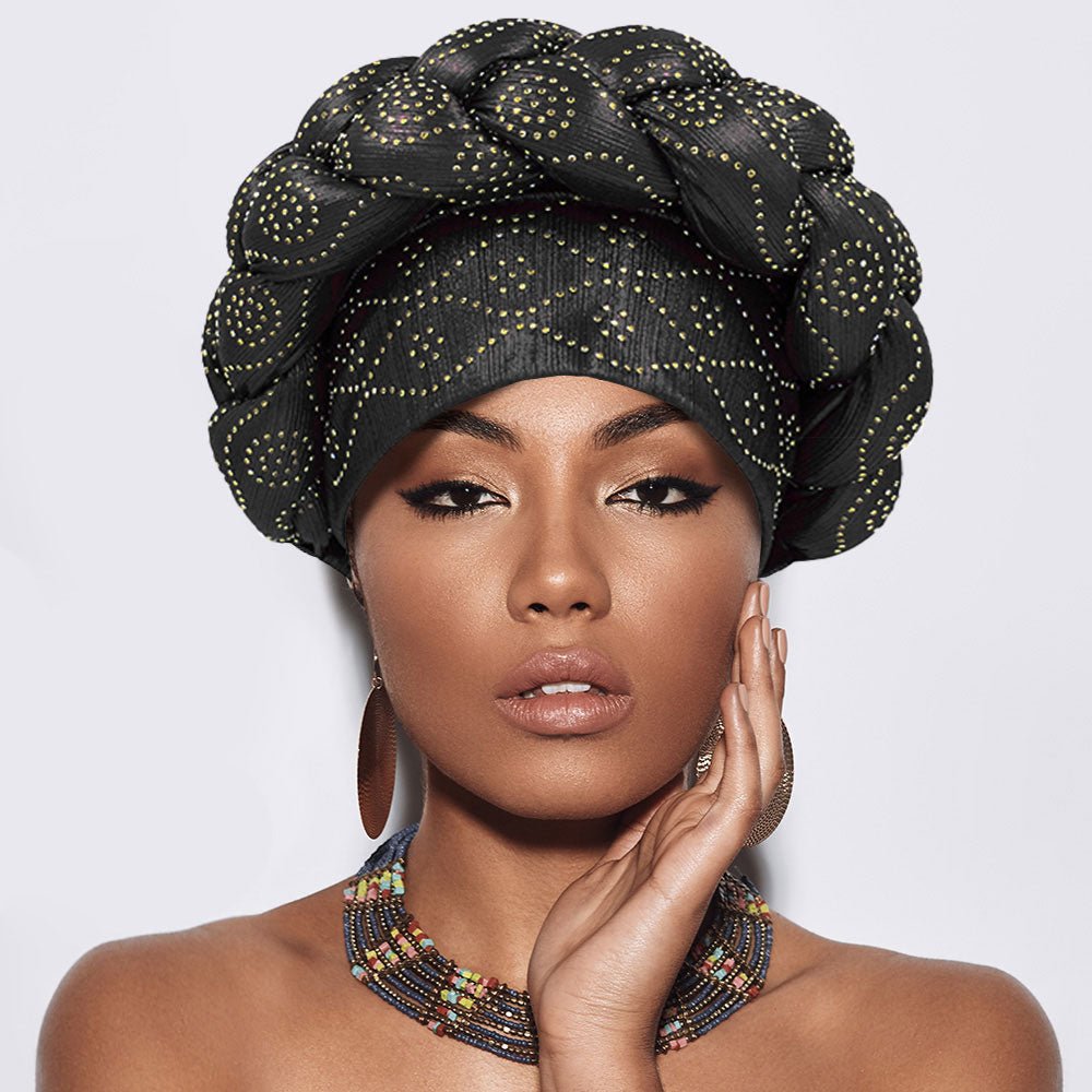Bling Studded Braided Turban Hat - Especially Yours