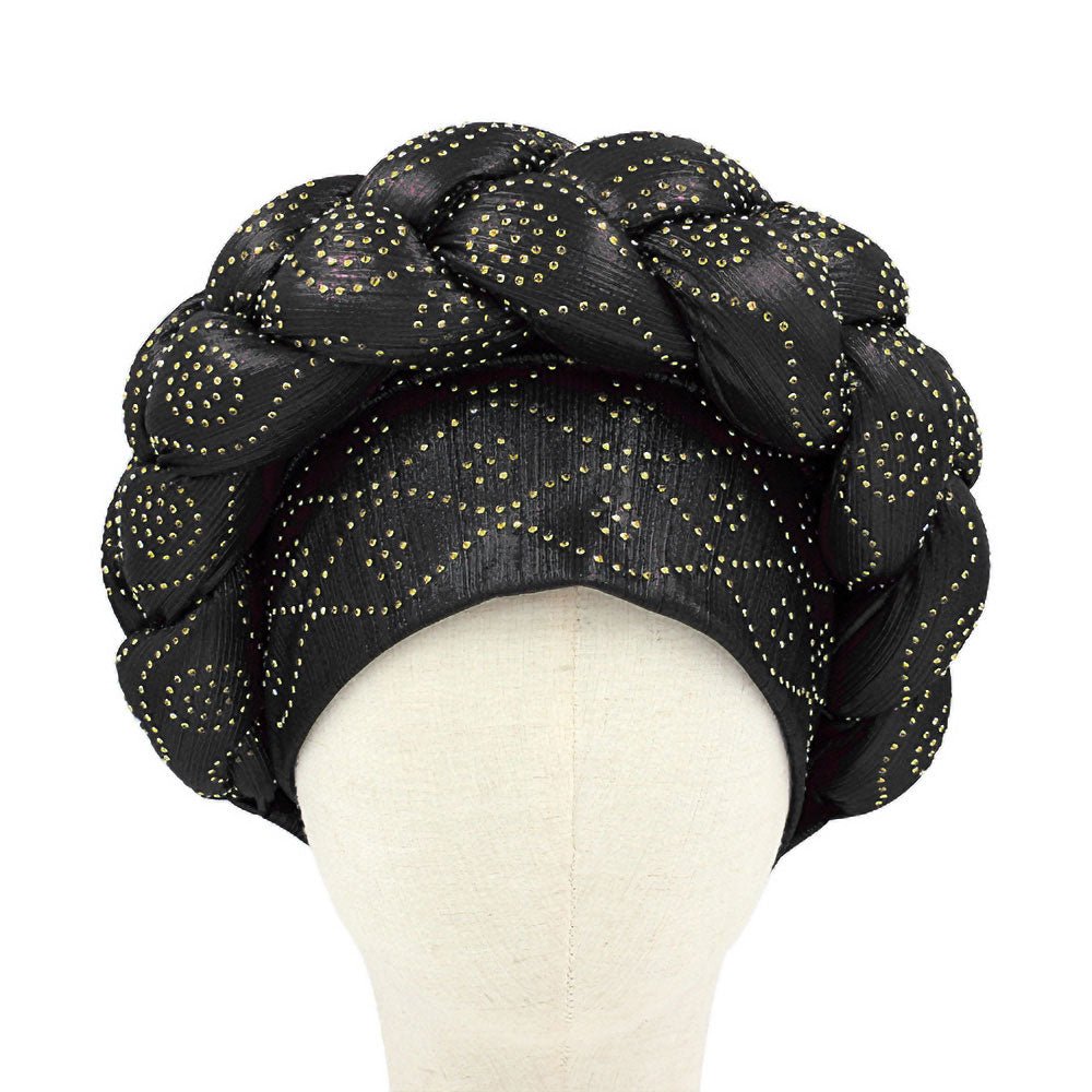 Bling Studded Braided Turban Hat - Especially Yours