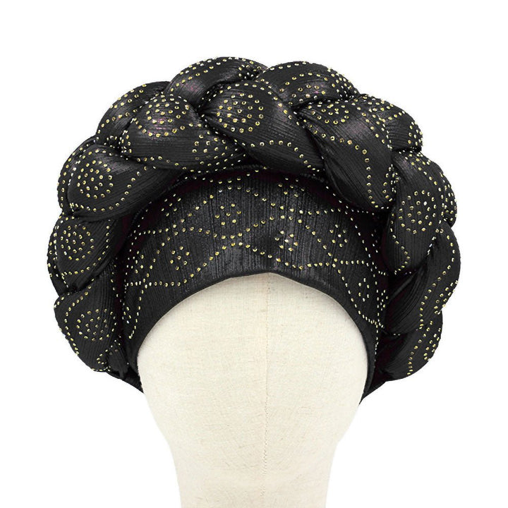 Bling Studded Braided Turban Hat - Especially Yours
