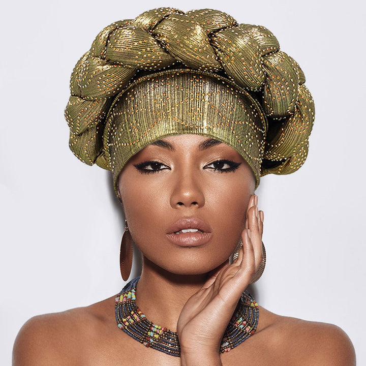 Bling Studded Braided Turban Hat - Especially Yours
