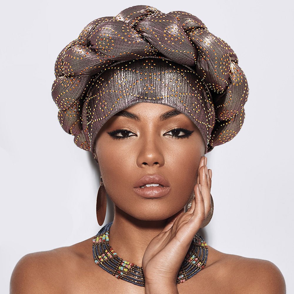 Bling Studded Braided Turban Hat - Especially Yours