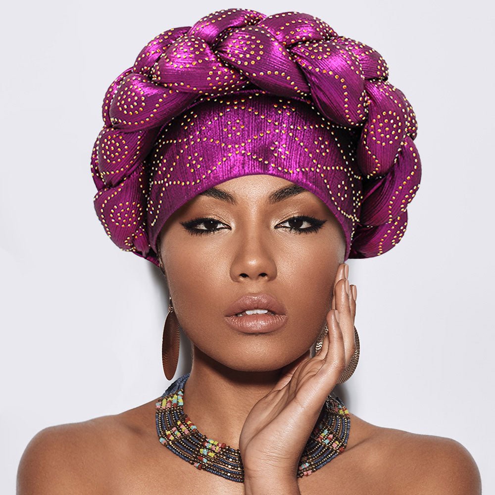 Bling Studded Braided Turban Hat - Especially Yours