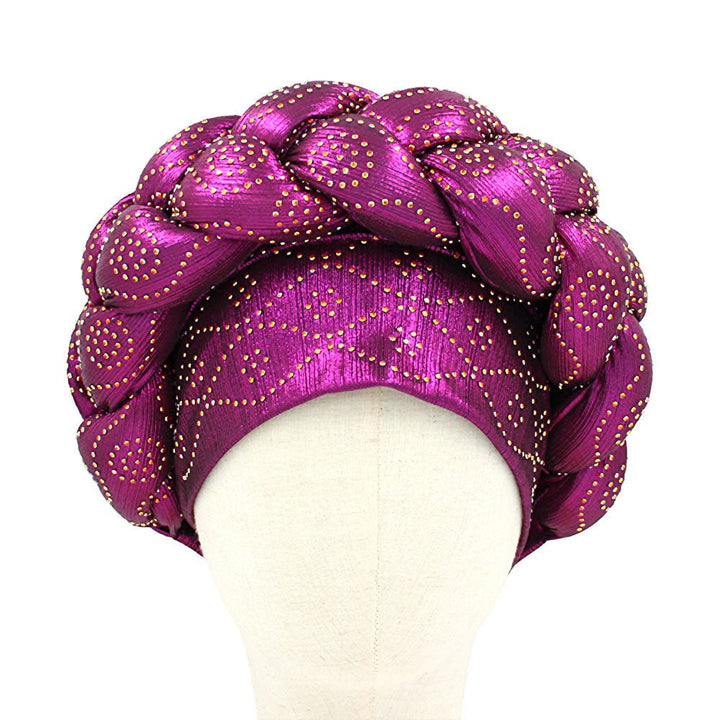 Bling Studded Braided Turban Hat - Especially Yours