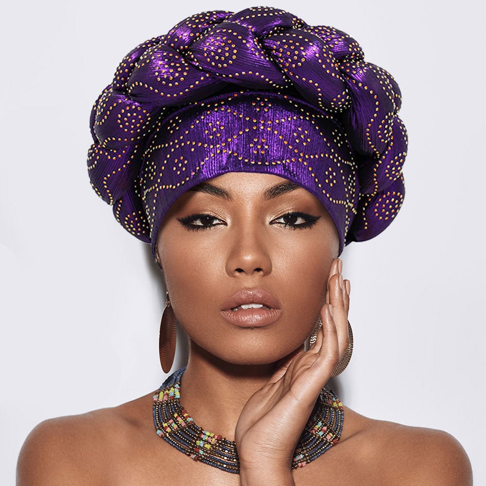 Bling Studded Braided Turban Hat - Especially Yours