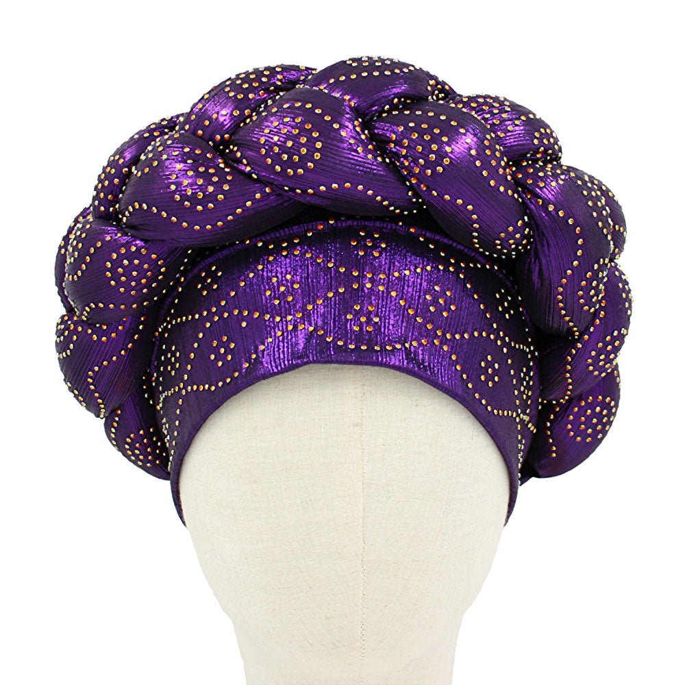 Bling Studded Braided Turban Hat - Especially Yours