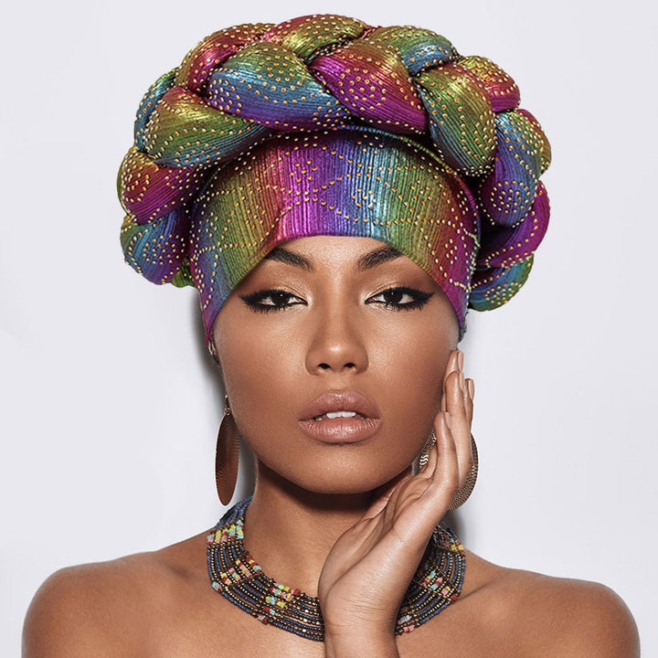 Bling Studded Braided Turban Hat - Especially Yours