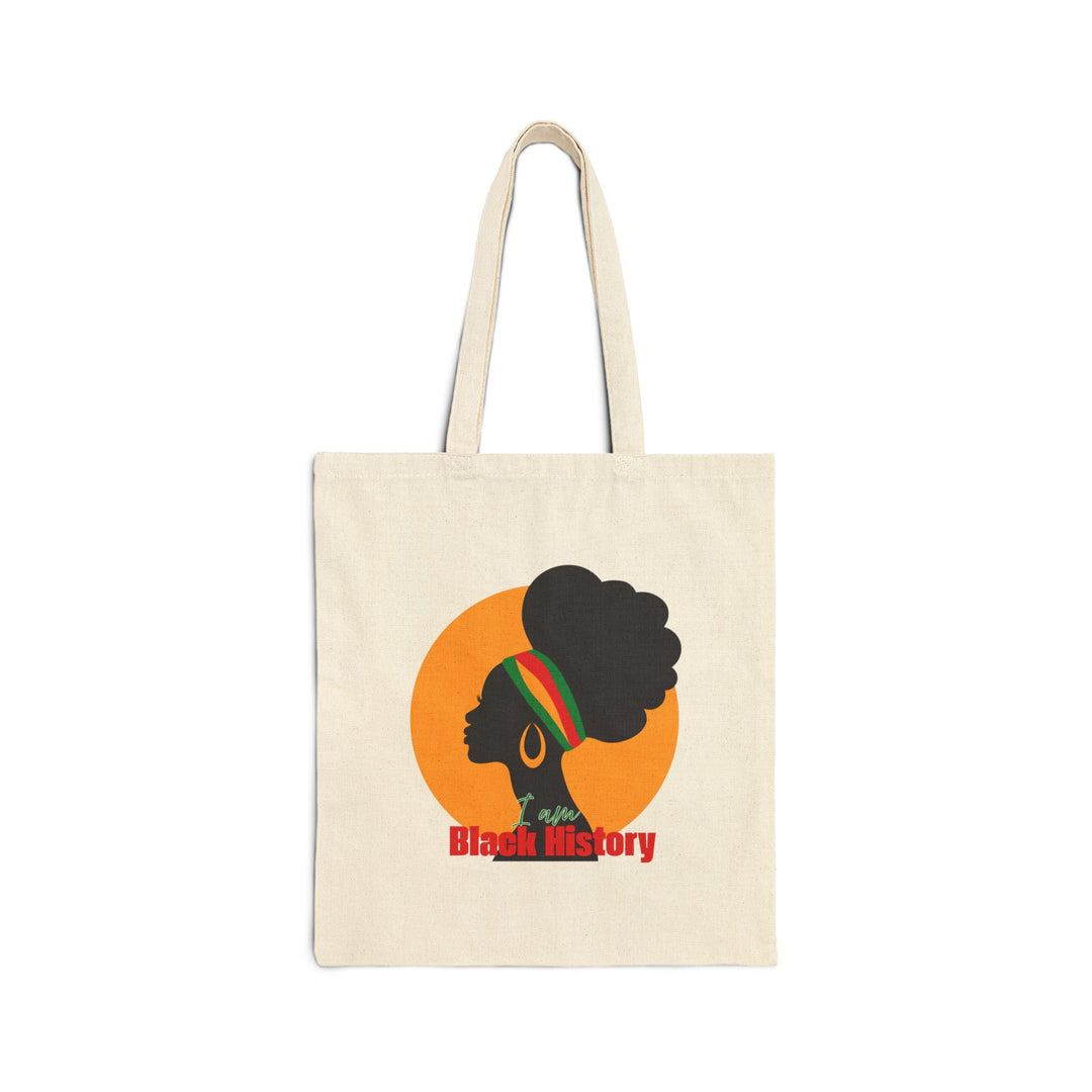 Black History Afro Silhouette Cotton Tote — Heritage Canvas Bag - Especially Yours