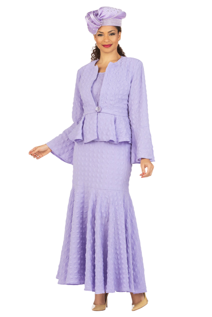3pc Popcorn Peplum Jkt, Cami, Maxi Skirt Set-Plus