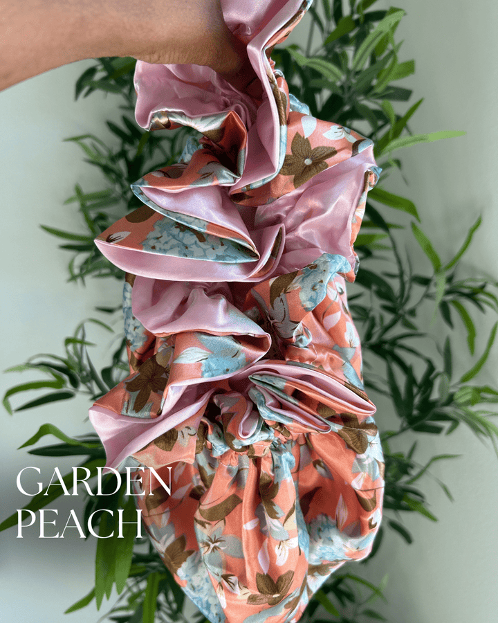 Garden Peach All Satin Bonnet - Especially Yours