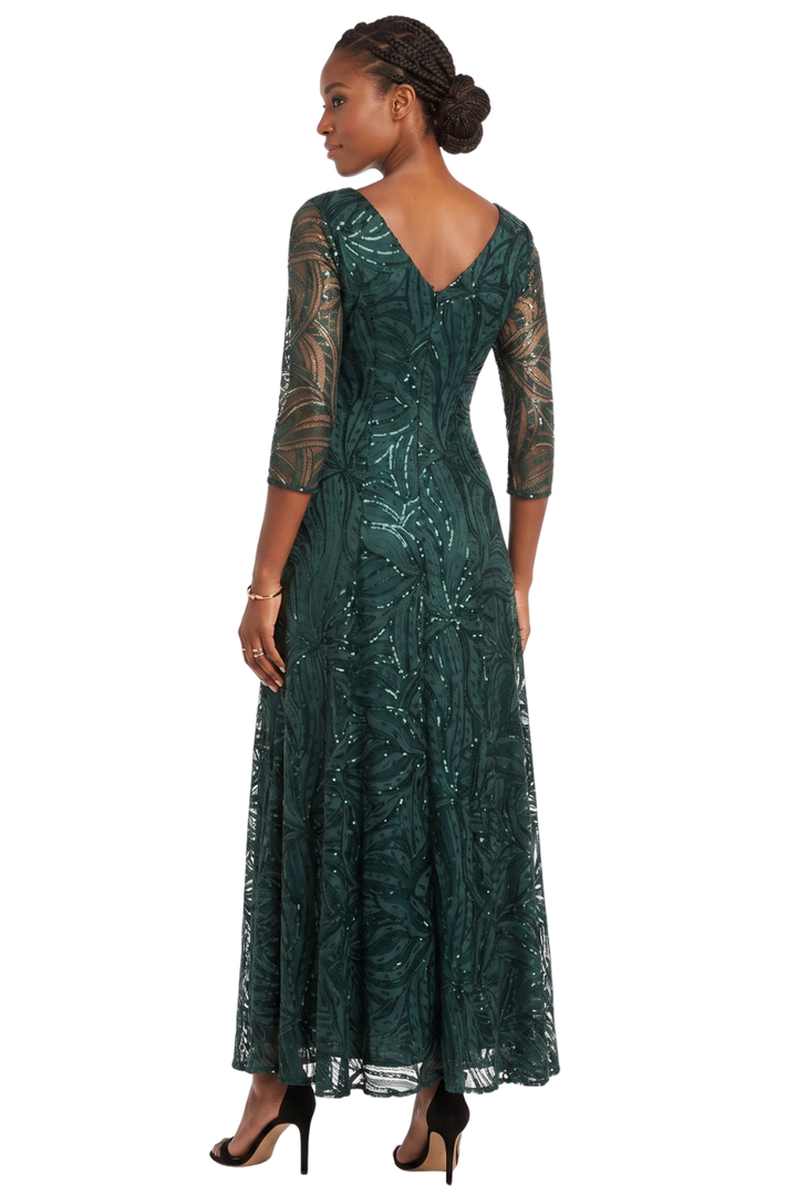 Evening Dress w/ See-thru Sleeves