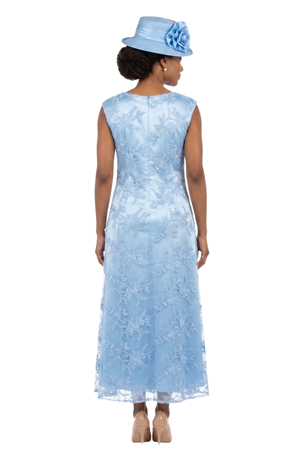2pc Lace Dress & Hi-Lo Pull Over Lace Cape - Plus size