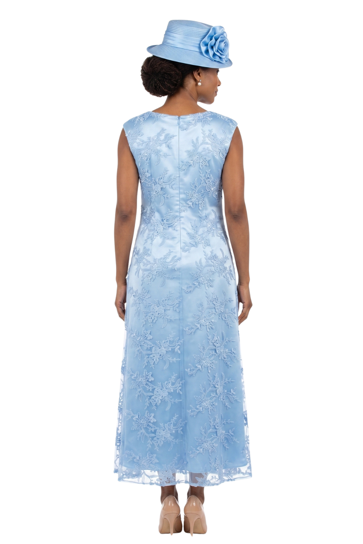 2pc Lace Dress & Hi-Lo Pull Over Lace Cape - Plus size