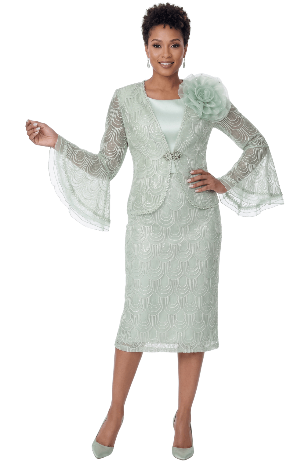 Lace Jacket Skirt Church Suit by Terramina - Especially Yours