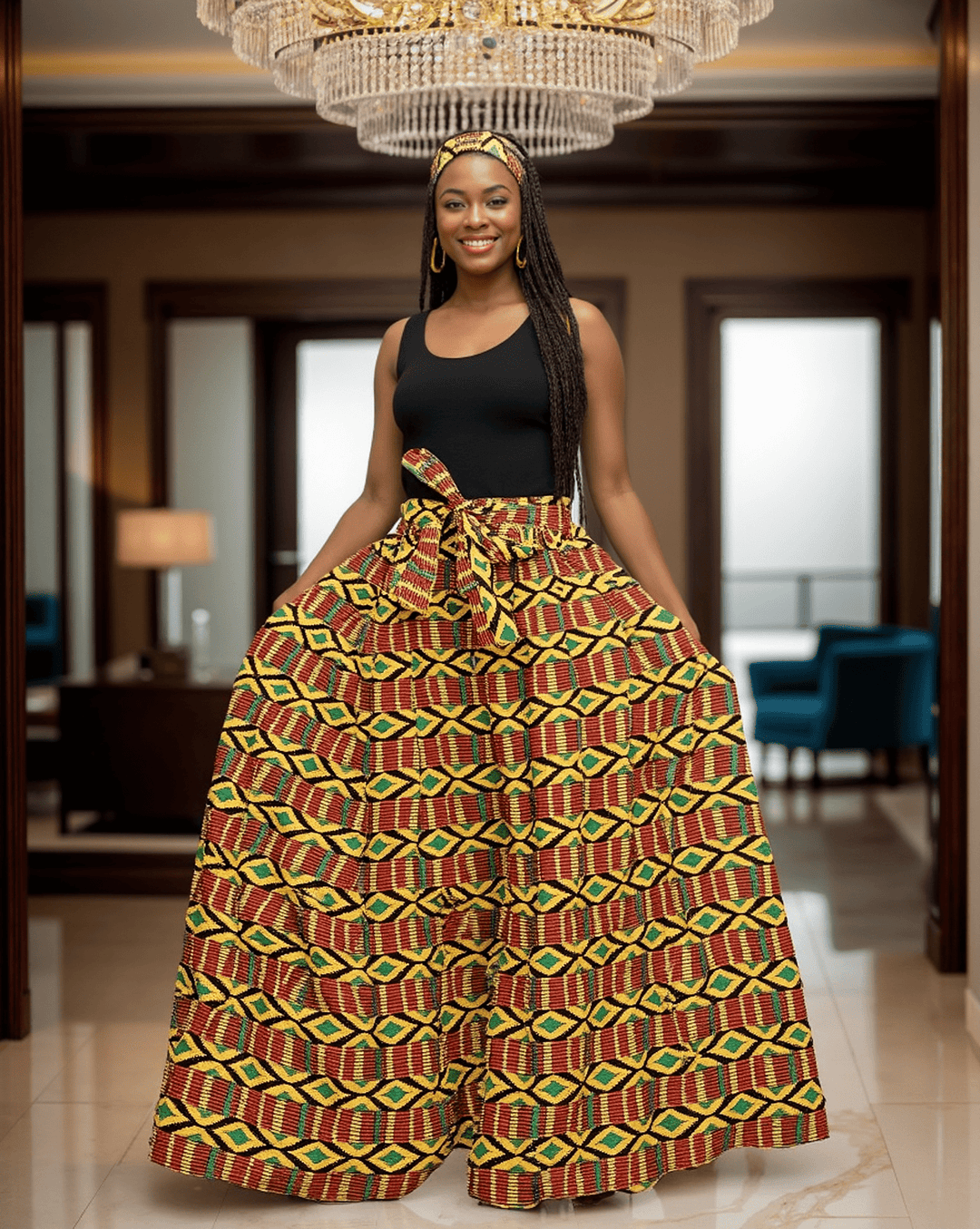 Sharon's Ankara Palazzo Pants With Pockets - Especially Yours