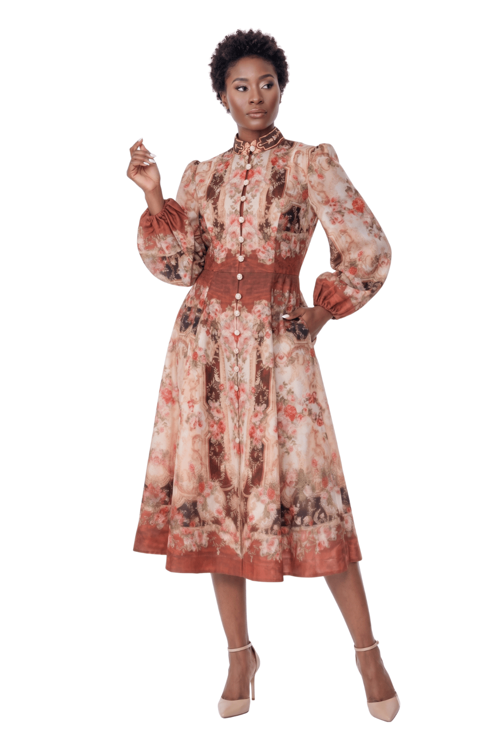 Vintage Floral Midi Dress by Terramina - Especially Yours